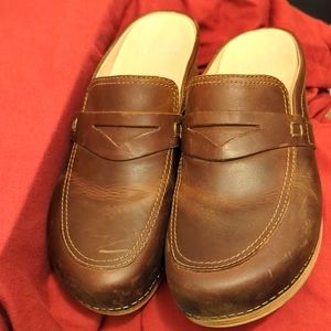 Dansko Bel brown oiled leather clogs 41